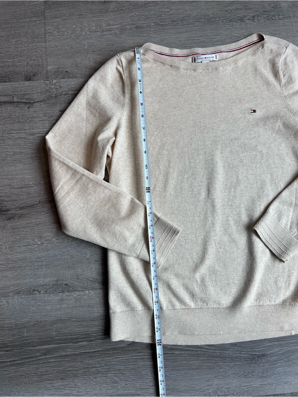Women’s Tommy Hilfiger Beige Crewneck Sweater size L - Picture 6 of 9